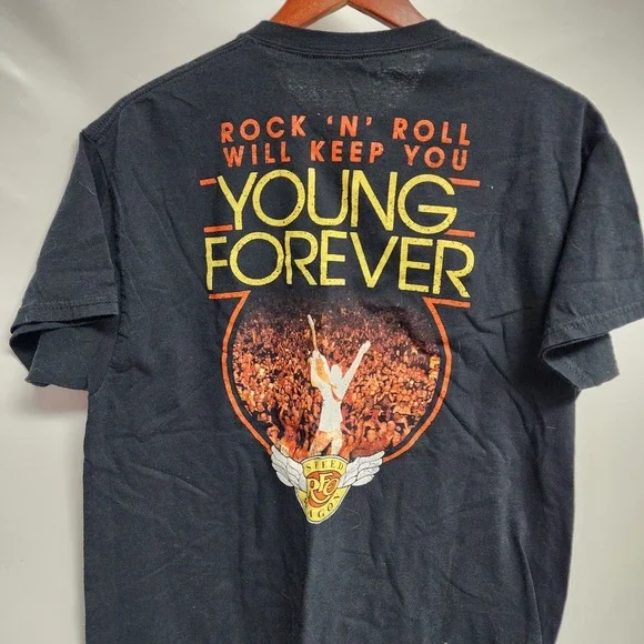 Reo Speedwagon‎ Young Forever 2023 T-Shirt Black Cotton Unisex Lg Preowned - Picture 5 of 6